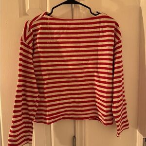 Universal Thread Red and White Striped Top